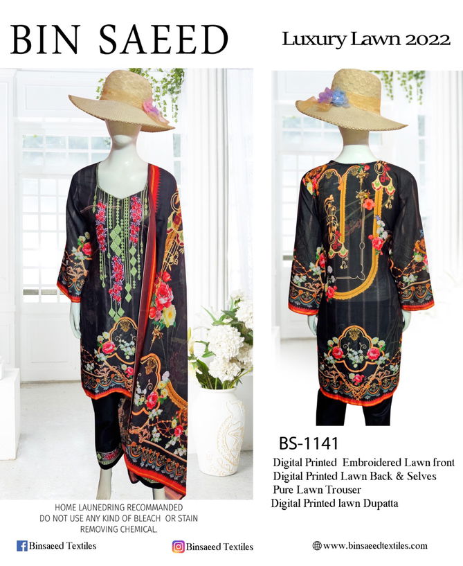 Bin Saeed Laen Collection Vol 12 Daily Wear Wholesale Karachi Cotton Dress Material
